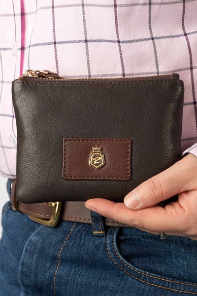 Ladies Leather Coin Purse - Helmsley - Brown