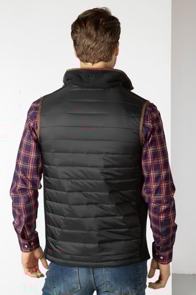 Men's Hybrid Fleece Gilet - Huggate - Iron