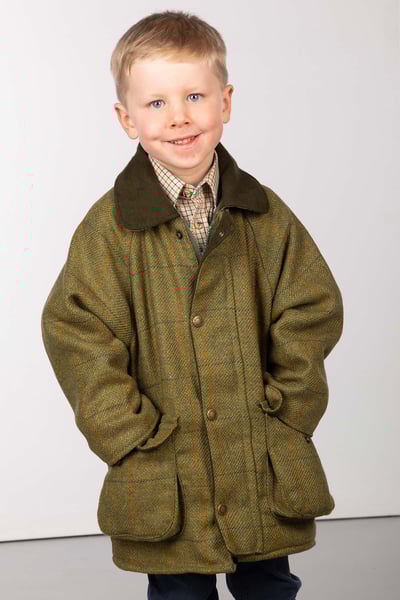 Toddler Fleece Lined Tweed Jacket – Derby - Mid Check