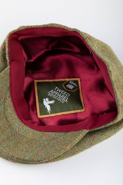 Men's Keepers Tweed Flat Cap - Danby - Green/Blue Check