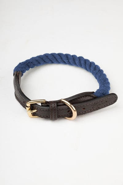 Rope Dog Collar – Yapham - Blue