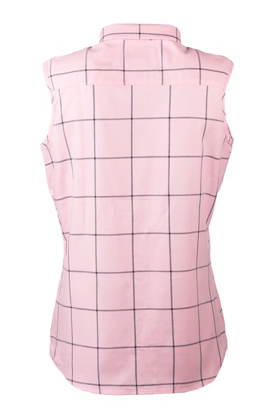 Ladies Hannah Sleeveless Country Shirt - Laura Tweed - Laura Pink