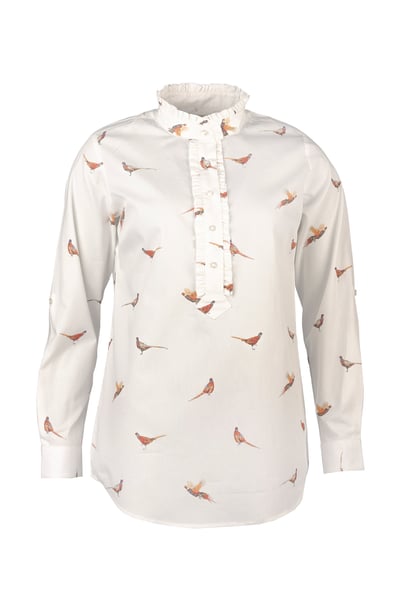 Chemise à volants pour femme - Ivy - Faisans