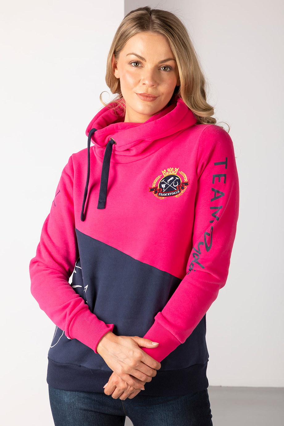 Ladies Cross Neck Hoody