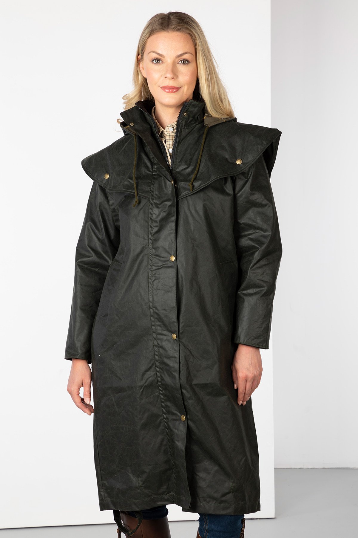 Womens Full Length Wax Coat UK Ladies Long Wax Jacket Rydale