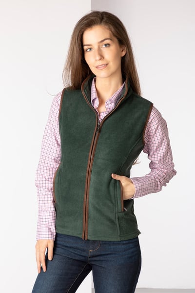 Ladies Premium Fleece Waistcoat - Huggate - Dark Forest