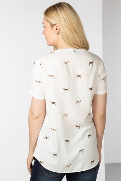 Ladies Short Sleeve Blouse - Wistow II - Hound