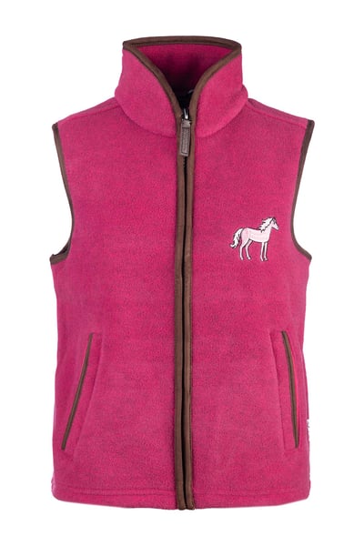 Junior Fleece Waistcoat - Huggate - Horse Pink