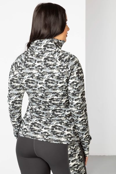 Top de sport à motifs pour femmes - Skerne - Gris camouflage