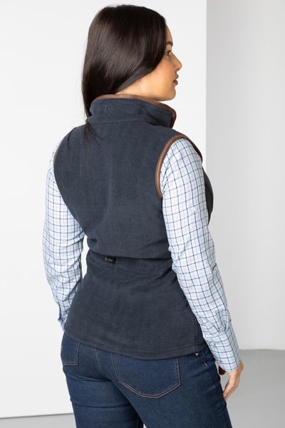 Ladies Premium Fleece Waistcoat - Huggate - Marl Navy