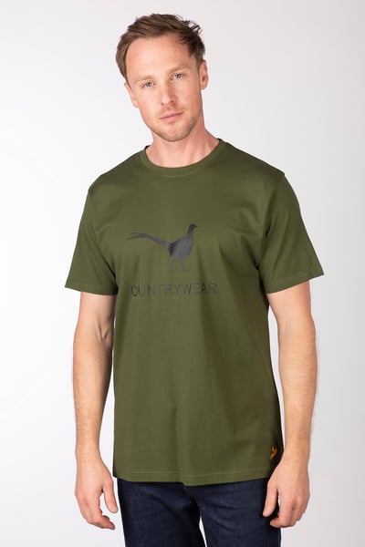 Men's Pheasant T-Shirt - Fordon - Olive