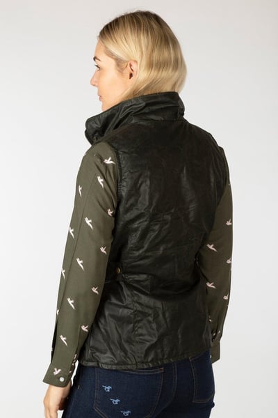 Gilet Wax Doublé Polaire Femme - Wrelton - olive