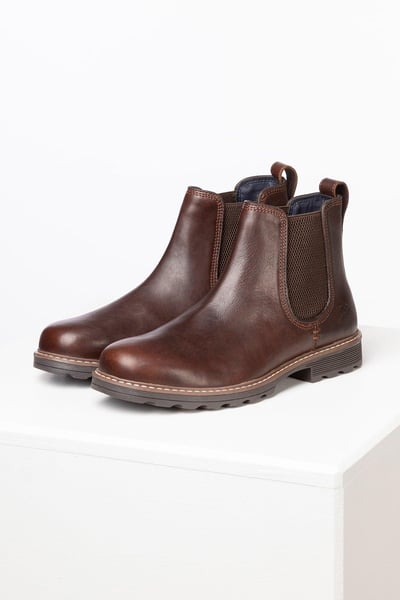 Men's Leather Chelsea Boots - Sledmere - Conker