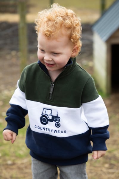 Mini Byland Sweatshirt - Navy/White/Olive