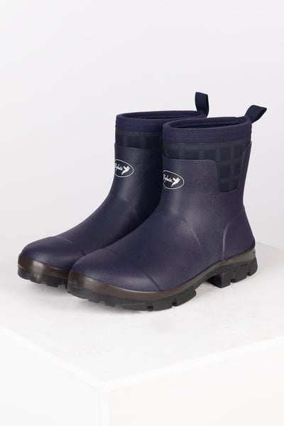 Damen-Gummistiefel, kurz - Lisset - Navy-Check