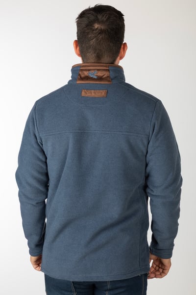 Men's Full Zip Fleece Jacket - Huggate - Mid Navy