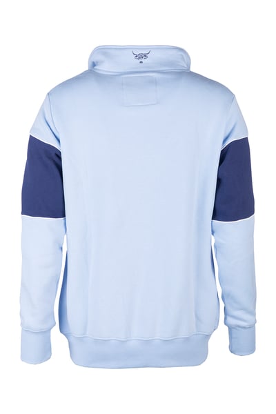 Sudadera de mujer con estampado de vaca de las Tierras Altas - Byland - Vaca de las Tierras Altas Azul Suave/Vaquero