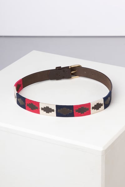 Junior Polo Belts - Askwith - Navy/White/Bonbon