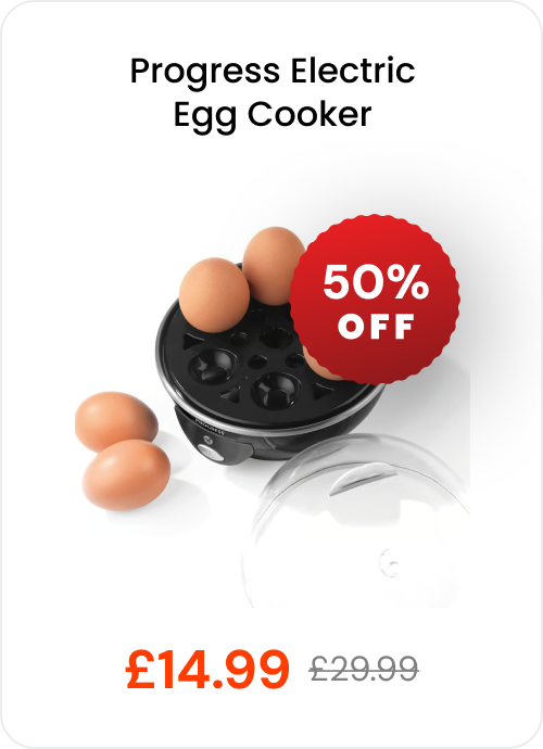 Progress Electric Egg Cooker, 50% off, now £14.99 instead of £29.99!