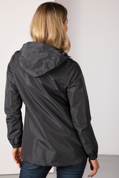 Ladies Waterproof Pack & Go Jacket - Dark Grey