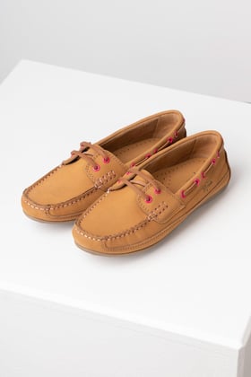 Ladies Driving Deck Shoes - Reighton - Tan