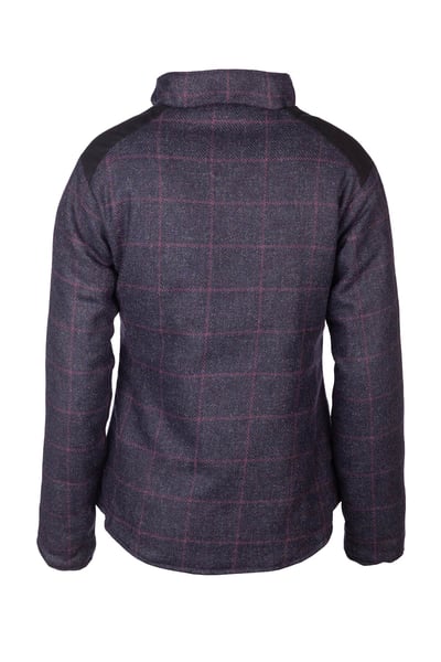 Chaqueta acolchada de tweed para mujer - Haworth - Tweed azul marino