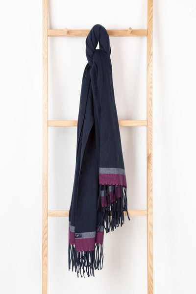 Ladies Stripe Scarf - Bella - Navy/Bonbon/Sorbet