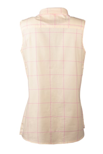 Ladies Hannah Sleeveless Country Shirt - Laura Tweed - Laura Cream