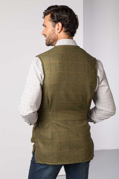 Men's Tweed Shooting Waistcoat - Danby - Heathland