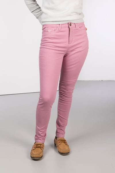 Ladies Embroidered Jeans - Ella - Sorbet