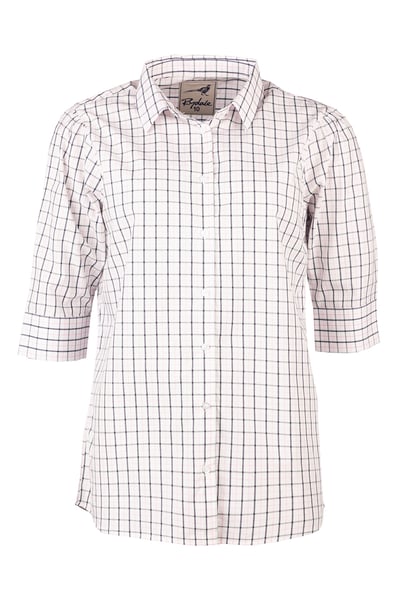 Ladies Short Sleeved Shirt - Ivy - Ellie Check Navy