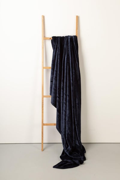 Cowlam Plush Fleece Throw - Navy