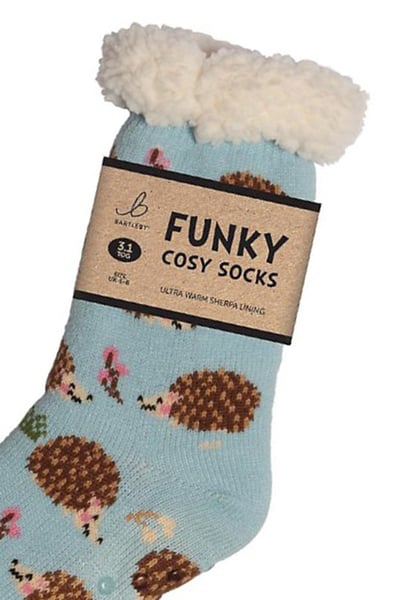 Funky Sherpa Socks - Woodland Hedgehog