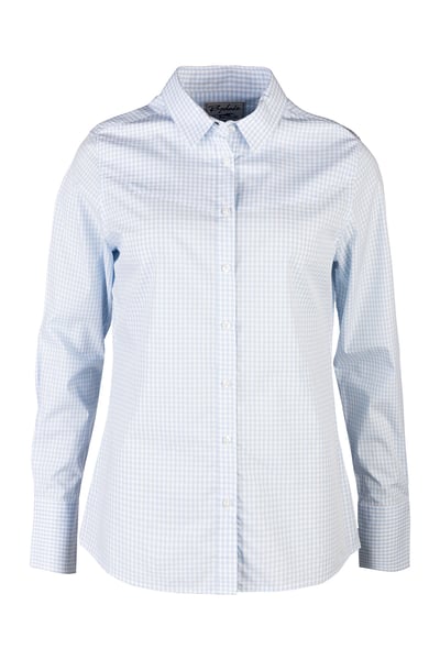 Ladies Cowboy Shirt - Annie - Blue Gingham