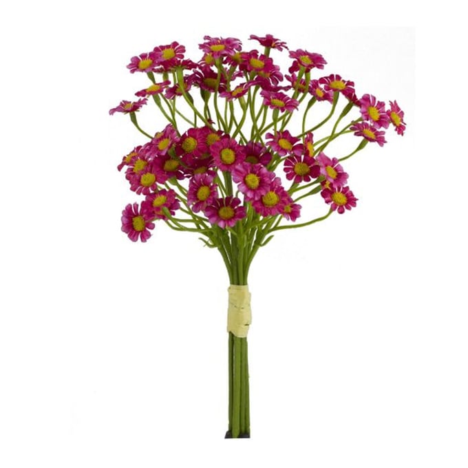 Artificial Mini Satin 6 Stem Daisy Bundle 27cm UK