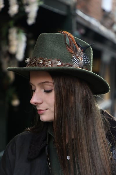 Ladies Wool Felt Hat - Helmsley - Olive