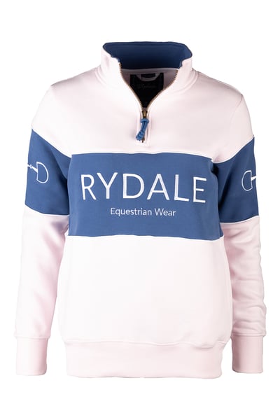Ladies Snaffle Sweatshirt - Byland - Snaffle Pale Pink/Mid Blue/Pale Pink