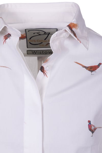 Girls Printed Shirt - Wistow - Pheasant White