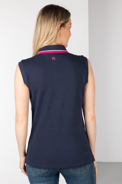 Ladies Sleeveless Polo Shirt - Bramham - Navy