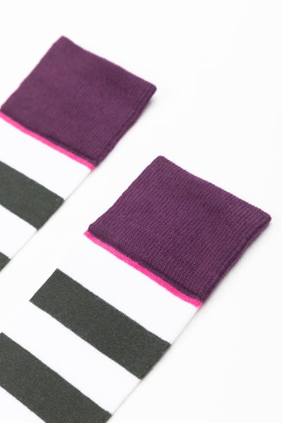 Ladies Broadstripe Ankle Sock - Olive