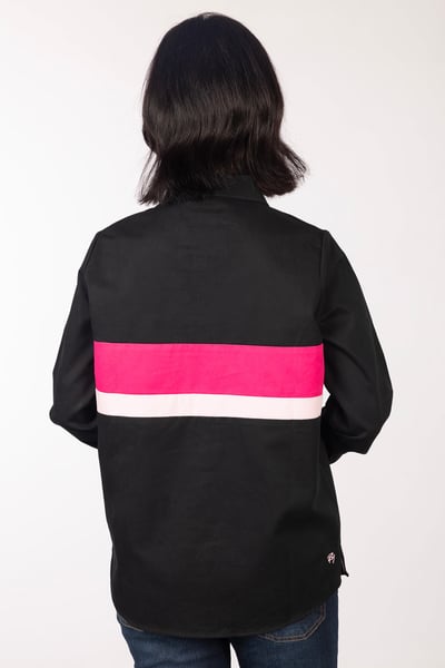 Ladies Stripe Deck Shirt - Bramham - Black