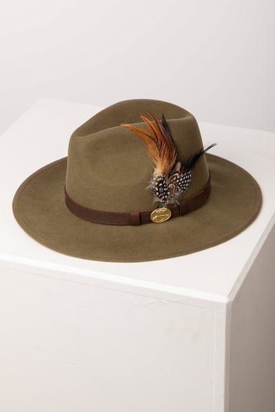 Damen Wollfilzhut - Danby - Armeegrün