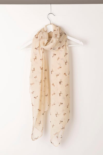 Bufanda Flotante Estampada Mujer - Wistow - Arena de perro de campo