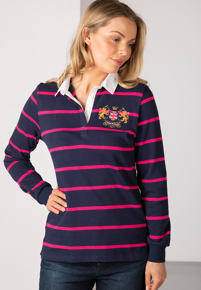 Ladies Striped Rugby Shirt