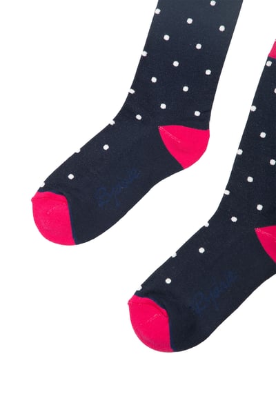 Ladies Dotty Ankle Socks - Navy