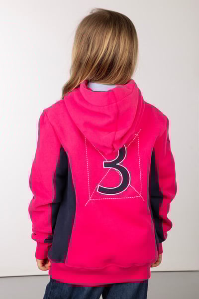 Girl's Overhead Hoody - Muston - Bonbon/Navy