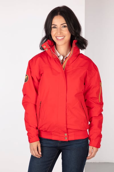 Damen-Reit-Bomberjacke - Kirsche