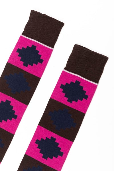 Ladies Polo Knee Length Riding Socks - Dark Brown