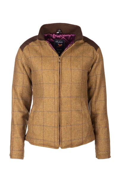 Chaqueta acolchada de tweed para mujer - Haworth - Beige Tweed