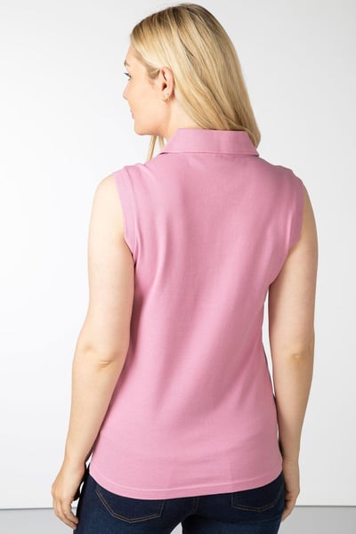 Ärmelloses Damen-Poloshirt Charlie - Mauve